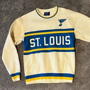 St. Louis Blues, Cream and Blue Crewneck Sweater